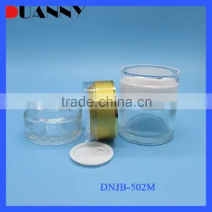 Wholesale Glass Jars Lids ,Wholesale Cosmetic Glass Jar Clear 50G With Plated-Colored Cap thumbnail-4