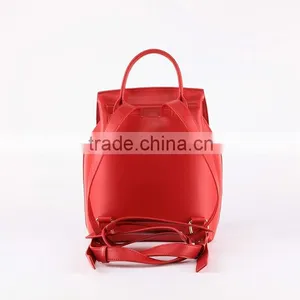 4772 Wholesale Trendy Design Red PU Material Fashion Waterproof Ladies Backpack thumbnail-4