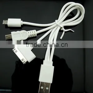3 in 1 High Speed White Color Multi Usb Line TPE Charging Data Cable thumbnail-3