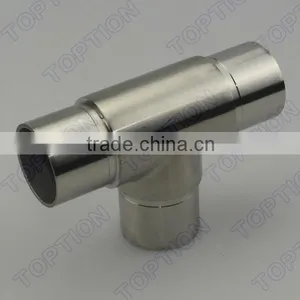Stainless Steel Handrail Tube Connector 180 Degree 3 Way Tee thumbnail-1