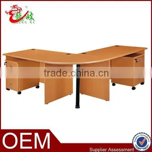 Modern Popular Perfect Design L Shape Office Table for 2 Person Classic Furniture F876 thumbnail-1