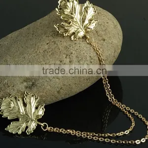 Sweater Clips Maple Leaf Cardigan Clips Collar Clips Gold Sweater Guard Brooch thumbnail-4