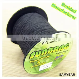 SUNBANG Zhejiang Factory Outdoor Fishing Tackle Fishing Line Spool Bulk Multifilament Braided Fishing Line 20lb Black 500m thumbnail-1