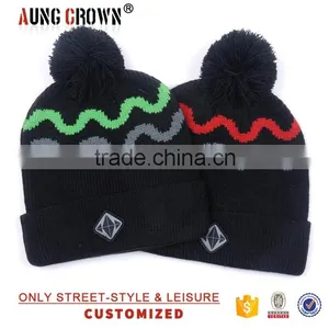 Custom Knit Beanie Hat no Pom thumbnail-2