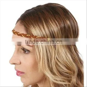 Faux Blonde Elastic Braided Headband thumbnail-1