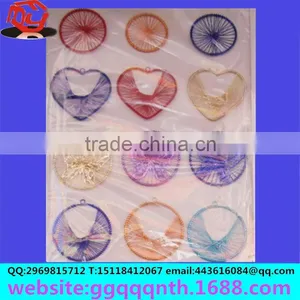 Christmas Handmade Beaded Knitting Heart Shaped Prismatic Butterfly Hanging Ornament Earrings thumbnail-6