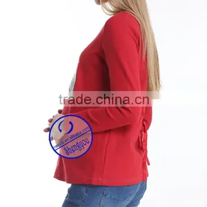 Custom Spandex Organic Cotton Interlock Applique Maternity Clothes thumbnail-3