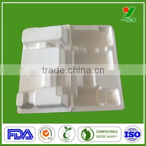 OEM Orders Eco-friendly Molded YPX1021 Design Pulp Paper Tray Packaging Box thumbnail-1