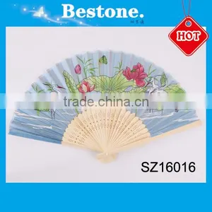 Promotion Gift Custom Printed Plain Paper Hand Fans thumbnail-1