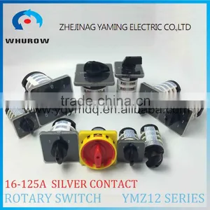 Cam Switch YMZ12 Series White Black Changeover Combination Rotary Switch 0-8 Positions 16-125A Ui 690V Sliver Point Contacts thumbnail-1