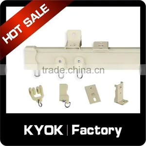 KYOK Hotel Flexible Plastic Curved Curtain Track , Electric Curtain Track,bendable Curtain Track thumbnail-2