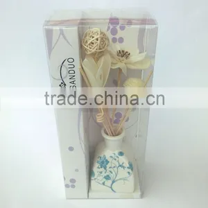 Wholesale Aroma Scented Reed Diffuser With Glass Fragrance Bottle,Aroma Rattan Sticks,Sola Flower thumbnail-1