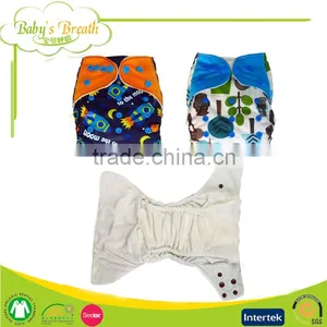 PBT-04 Hot Sale Organic Bamboo Cloth Diapers Wholesale, Double Gusset Cloth Diaper thumbnail-1