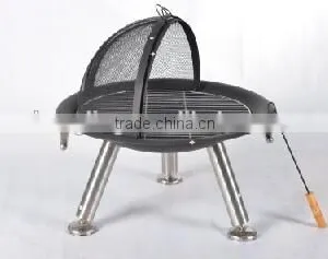 30" Fire Pit With Stainless Steel Legs thumbnail-2