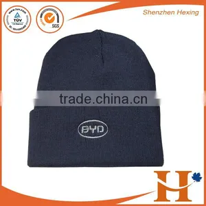 Promotional Winter Free 100% Polyester Knitting Beanie With Embroider Logo thumbnail-4