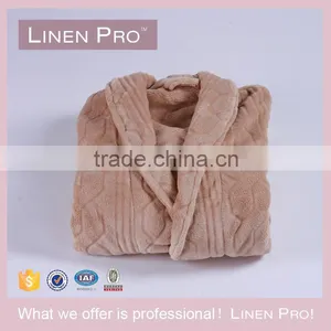 LinenPro Royal Blue Shawl Collar Bath Robe Spa Cotton Robe thumbnail-4