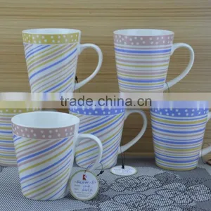 11OZ Tiny Flower Design Full Decal Print Coffee Cups, Shiny Surface New Bone China Mug, KL8009-300B thumbnail-6