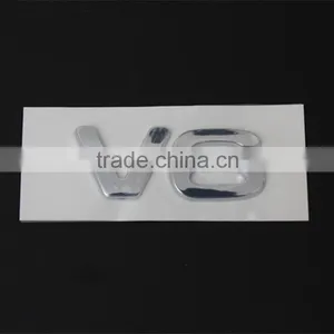 3d Stickers Chrome Car Custom Separated Letters /V6 Car Emblem thumbnail-2
