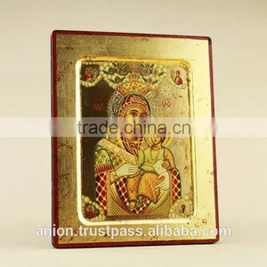 Greek & Russian Orthodox Wooden Icon. Big Size thumbnail-3