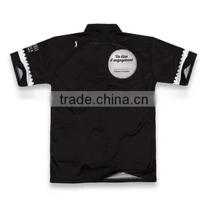 Cheap Uniform Polo Shirts, Custom Polo Shirts, Slim Black Polo Shirt thumbnail-4