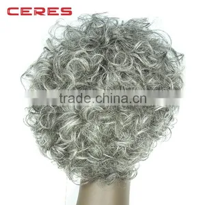 In Stock Silver Grey Wig, Low Price 100% Human Hair Fashional Short Wig for Women thumbnail-4