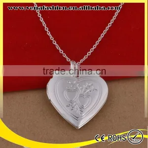 Heart Plated 925 Snake Thick Silver Chain Necklace Patterns thumbnail-1