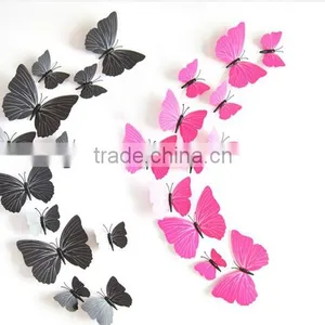 12Pcs 3D Butterfly Sticker Art Design Decal Wall Home Decor Room Decoration thumbnail-6