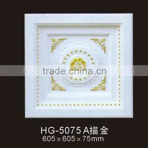 Easy to Install Luxury Square pu Ceiling Medallion With Fashion Designs for Interior Ceiling Decoration thumbnail-1