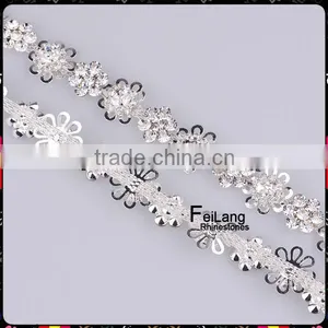 Feilang Rhinestone Crystal Flower Chain for Jewelry Accessories thumbnail-3