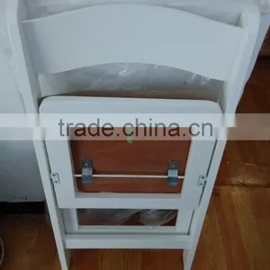 Wholesale Antique Wood White Folded Wedding Chair thumbnail-2