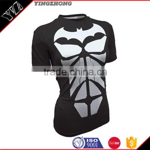 Wholesale Fashion Men Custom Gym T-shirt Printing Tights T-shirts Wear/gym Apparel Womens Sportwear thumbnail-1