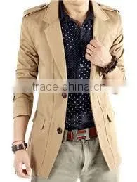 2014 Design 100% Wool Half Coat for Men thumbnail-1