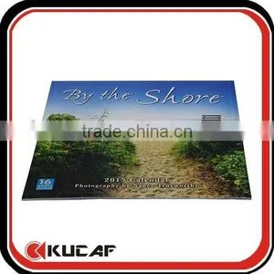 Saddle Stitching 13 Sheets Offset Printing Larger Paper Wall Calendar for 2016 New Year Gift thumbnail-2