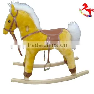 Wholesale High Quality Custom Music Large Plush Rocking Horse With Foamed Mould thumbnail-1