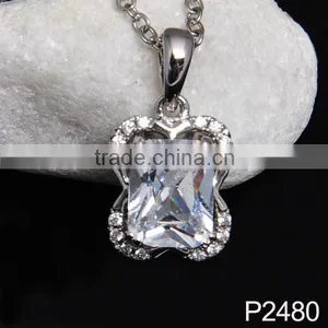 Pink Zircon Pendant for Lady Fashion Jewelry thumbnail-5