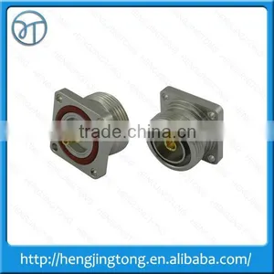 7/16 DIN Female Jack Flange Mount Solder Cup STRAIGHT RF Coax Cable Connector thumbnail-1