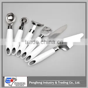 White Color Economic Stainless Steel Types of Spatula Set thumbnail-1