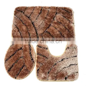 High Quolity Shaggy Bath Mat Set thumbnail-1