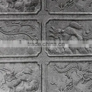 Dragon Carve Tile Vinyl/pvc Home / Hotel / Restaurant Wallpaper thumbnail-1