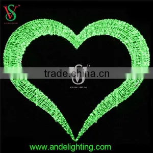 Dreamlike Fancy Big Pink Heart Shape Led Light With 2m Height thumbnail-3