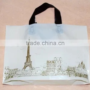 Customized Logo Plastic Clothes Bags With Handle thumbnail-3