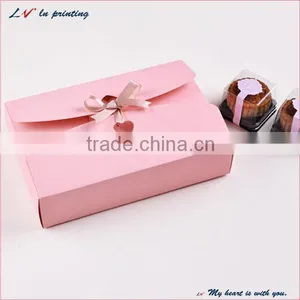 New Design Plain Food Grade White Paperboard Sweet Pink Cake Box Wholesale With a Competitive Price thumbnail-1