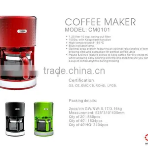 Hot New Products for 2016 China Supplier Coffee Maker (10-12 Cups) 1.25L With the Brew Kettle thumbnail-2
