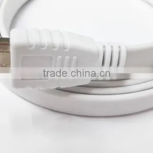White Flat HDMI Cable With Nickel Plated 1M thumbnail-1