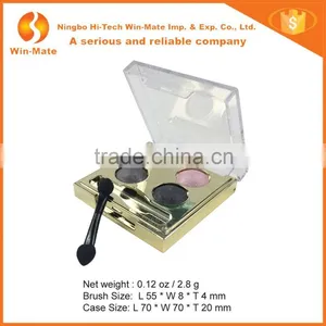 With 1 Helper & Hi-Q Gold Box 4 Colors Mini Round Palette Baked Eye Shadow thumbnail-1