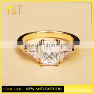 Jingli Jewelry Custom Made Eternity Gold Plated Wedding Ring (YJ-817) thumbnail-3