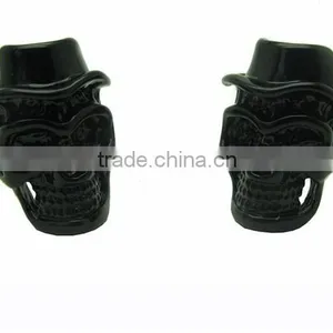 Novelty Jewelry Charms Black Skull Cufflinks for Men's Gift thumbnail-3