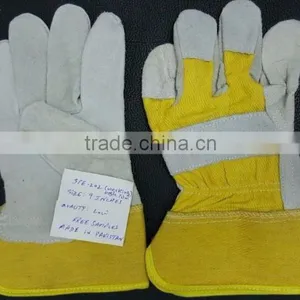 Grain Leather Working Gloves, Rigger Gloves, Safety Split Leather Working Gloves thumbnail-2