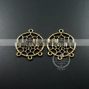 28*33mm Vintage Style Antiqued Bronze Indian Dream Catcher Net Spider Meb DIY Pendant Charm Supplies Findings 1810420 thumbnail-2