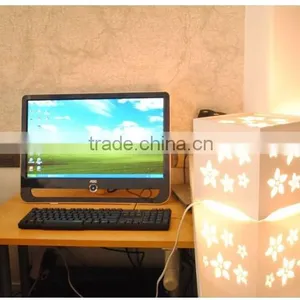Carved Square Table LED Display Lamp With Flower Shape thumbnail-3